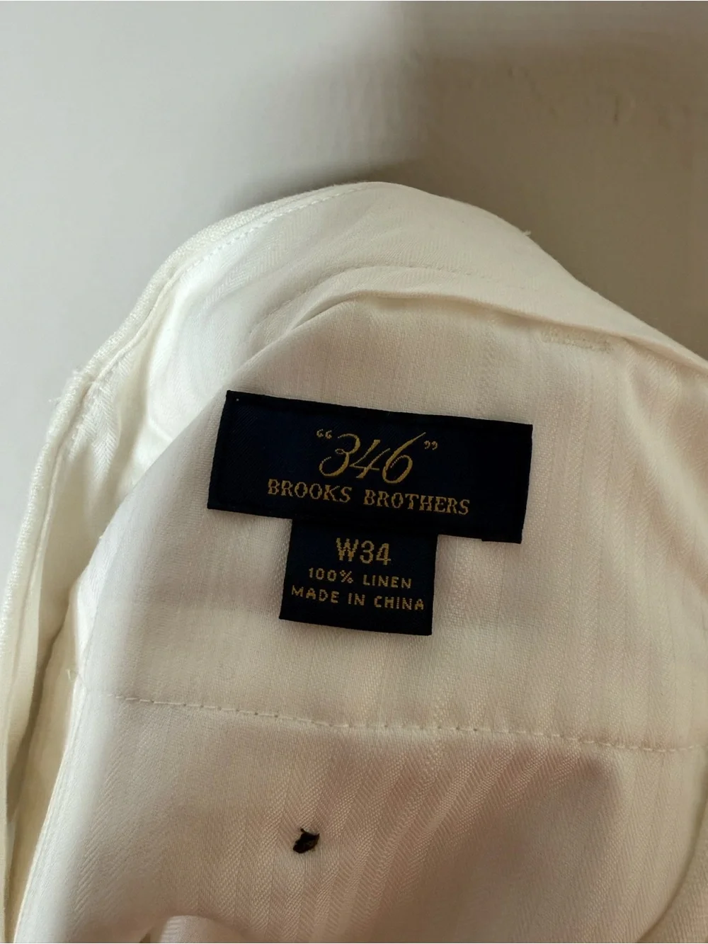Brooks Brothers 346 men’s white 100% linen shorts nwt size 34